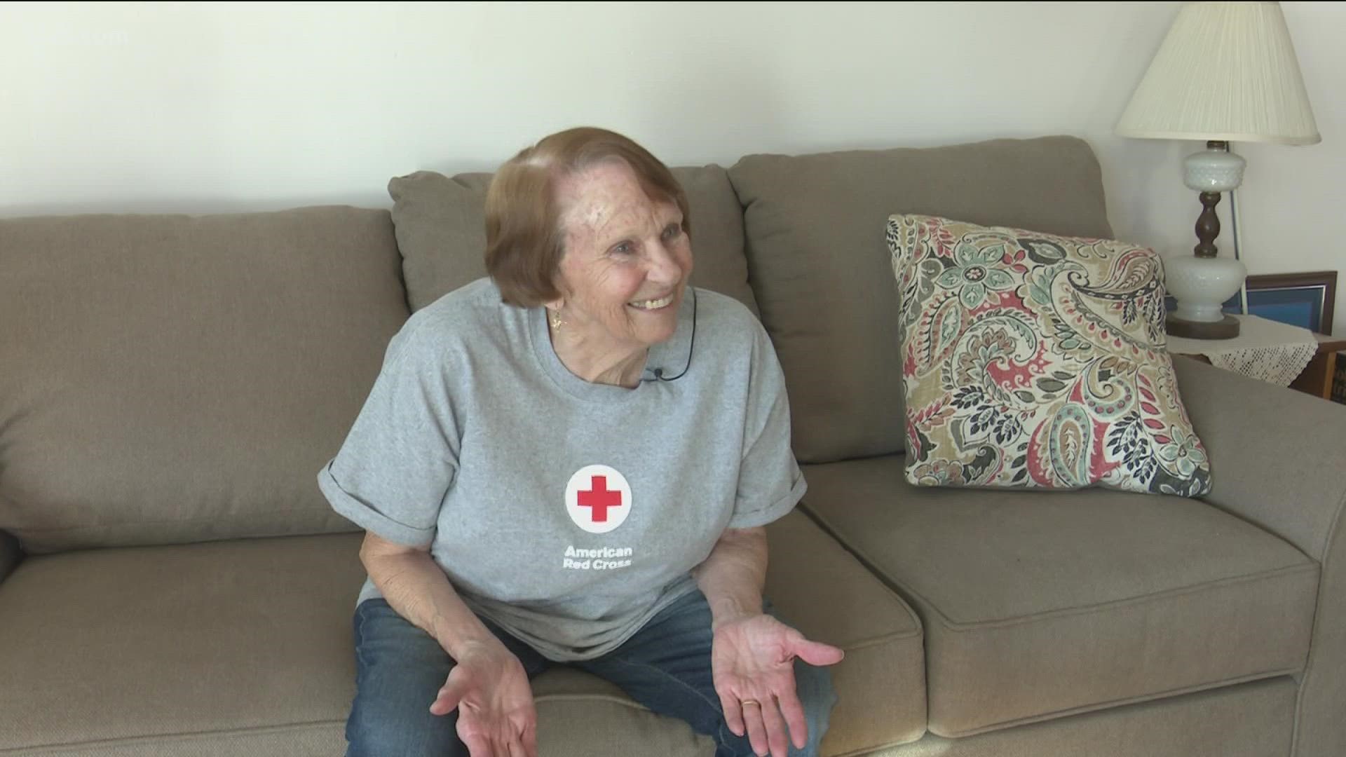 Judy Lucks, 80, started donating blood in 1983. Nearly four decades later, she travels every two weeks to the American Red Cross in Boise to donate blood platelets.