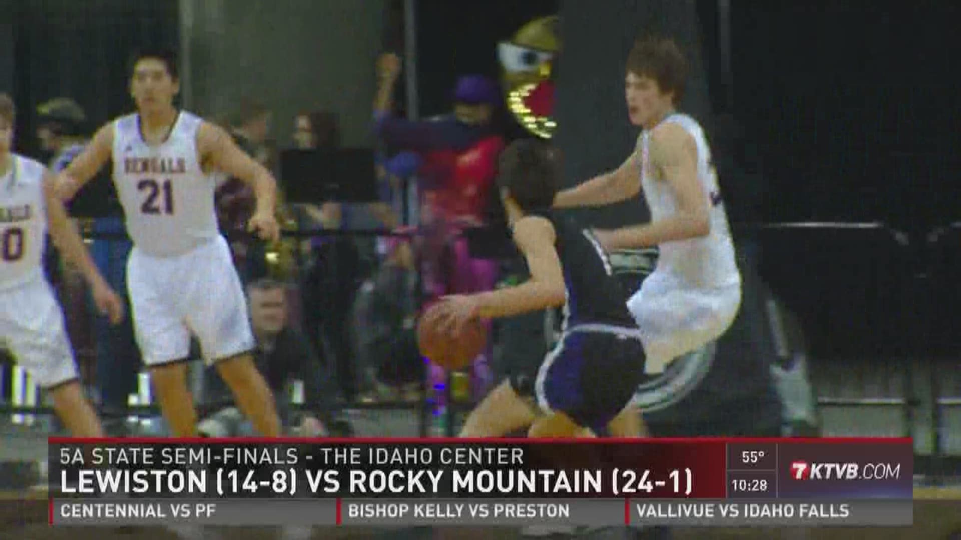Rocky Mountain vs. Lewiston boys 5A state basketball semi-finals 3/3/2017