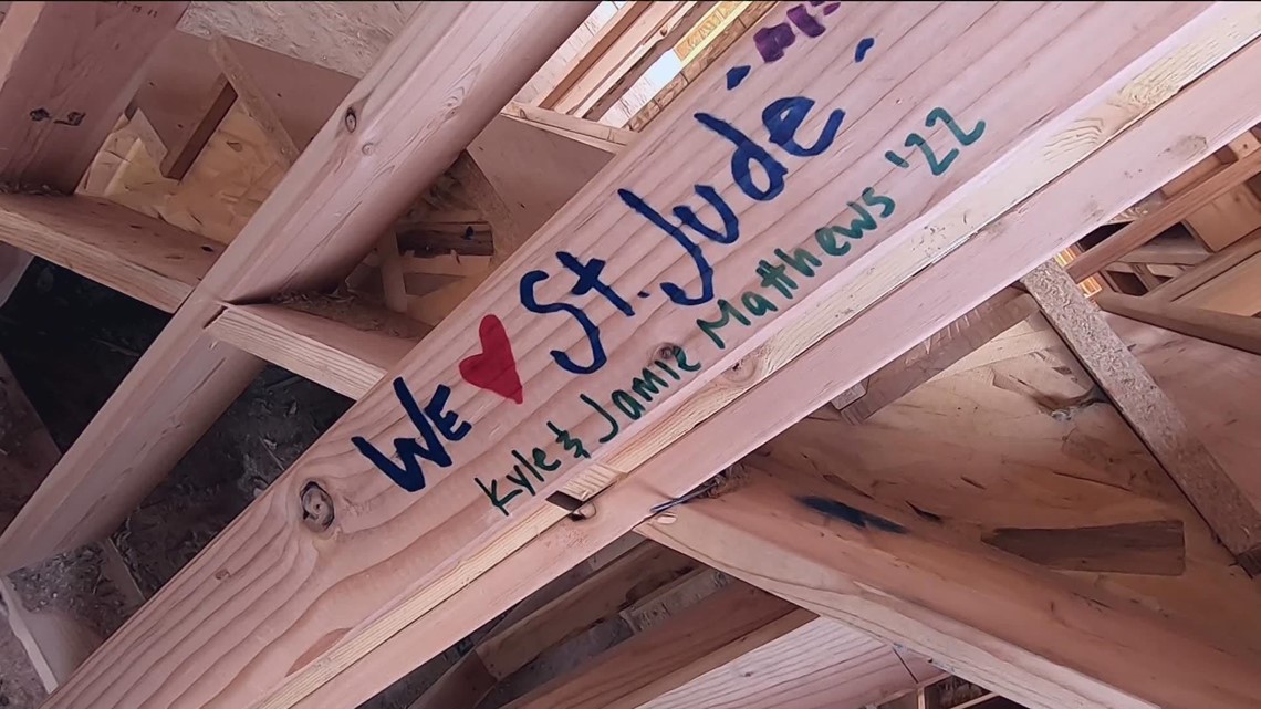 St. Jude 2023 Dream Home framed in Kuna