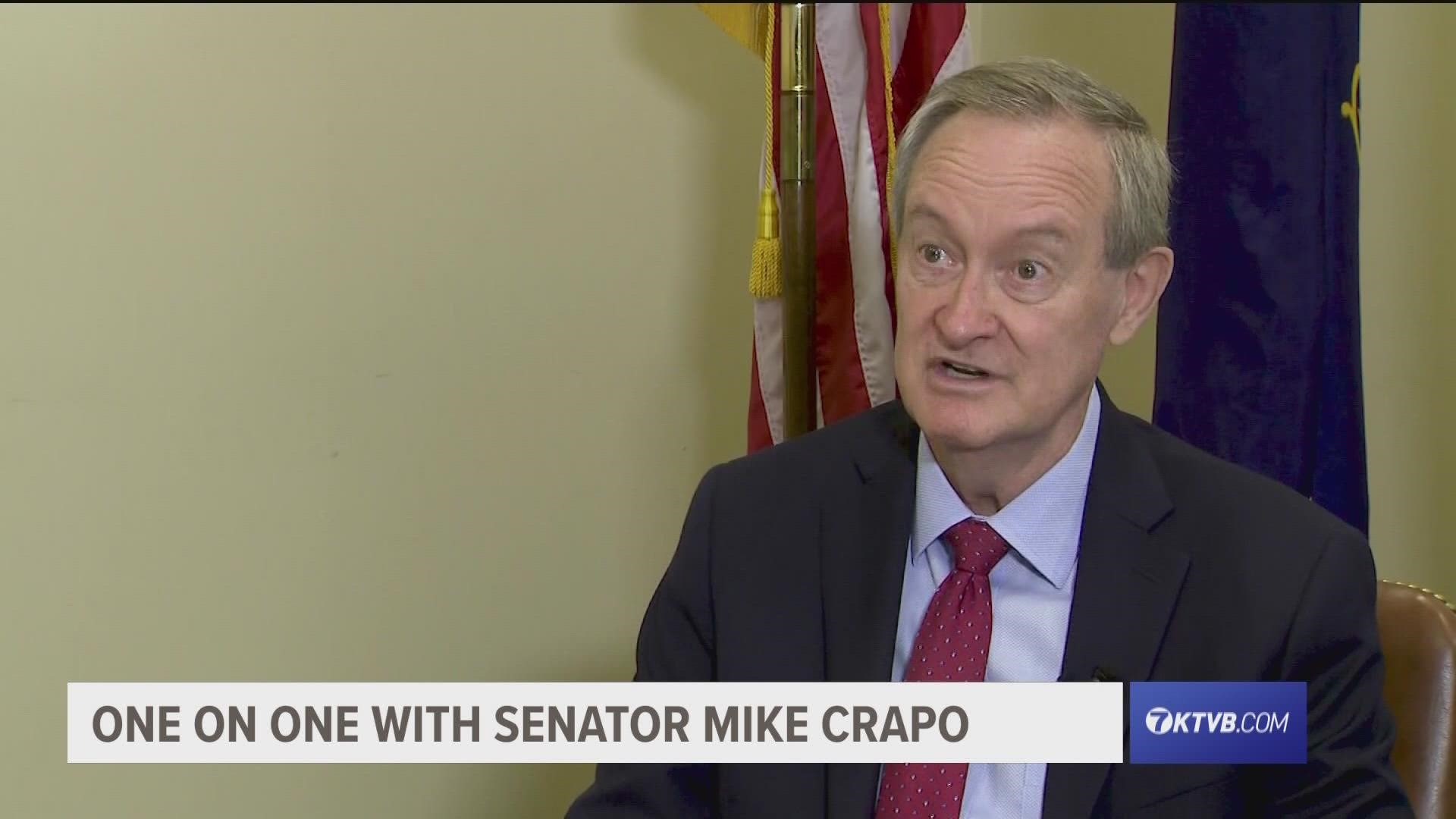 Senator Mike Crapo discusses big issues of the day, his recent votes on major bills, and why he is running for a fifth term.