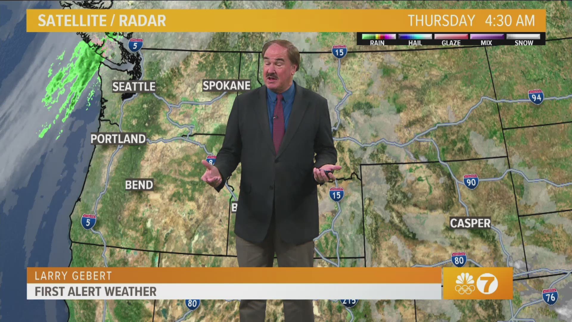 Larry Gebert says it will a nice day with sunny skies and highs around 50 degrees.