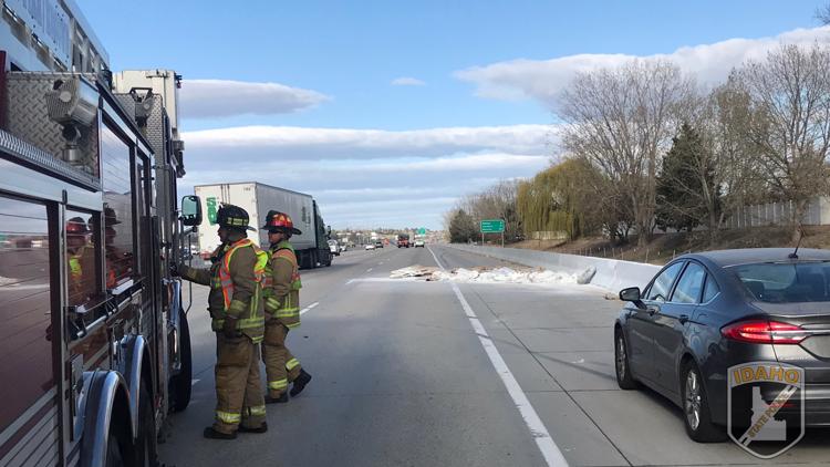 Cement And Sand Spilled On I-84 Causes Traffic Delays In Meridian ...