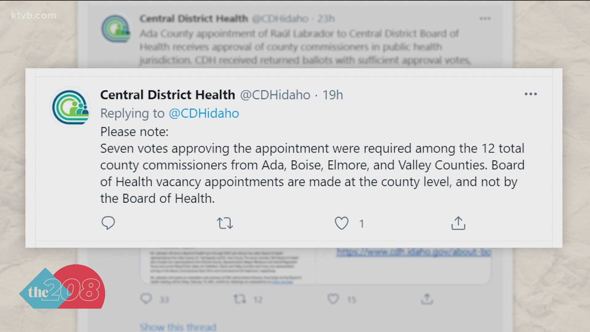 Nine county commissioners from CDH's respective counties voted to approve Labrador to serve on the Board of Health. His first meeting will take place on Feb. 19.