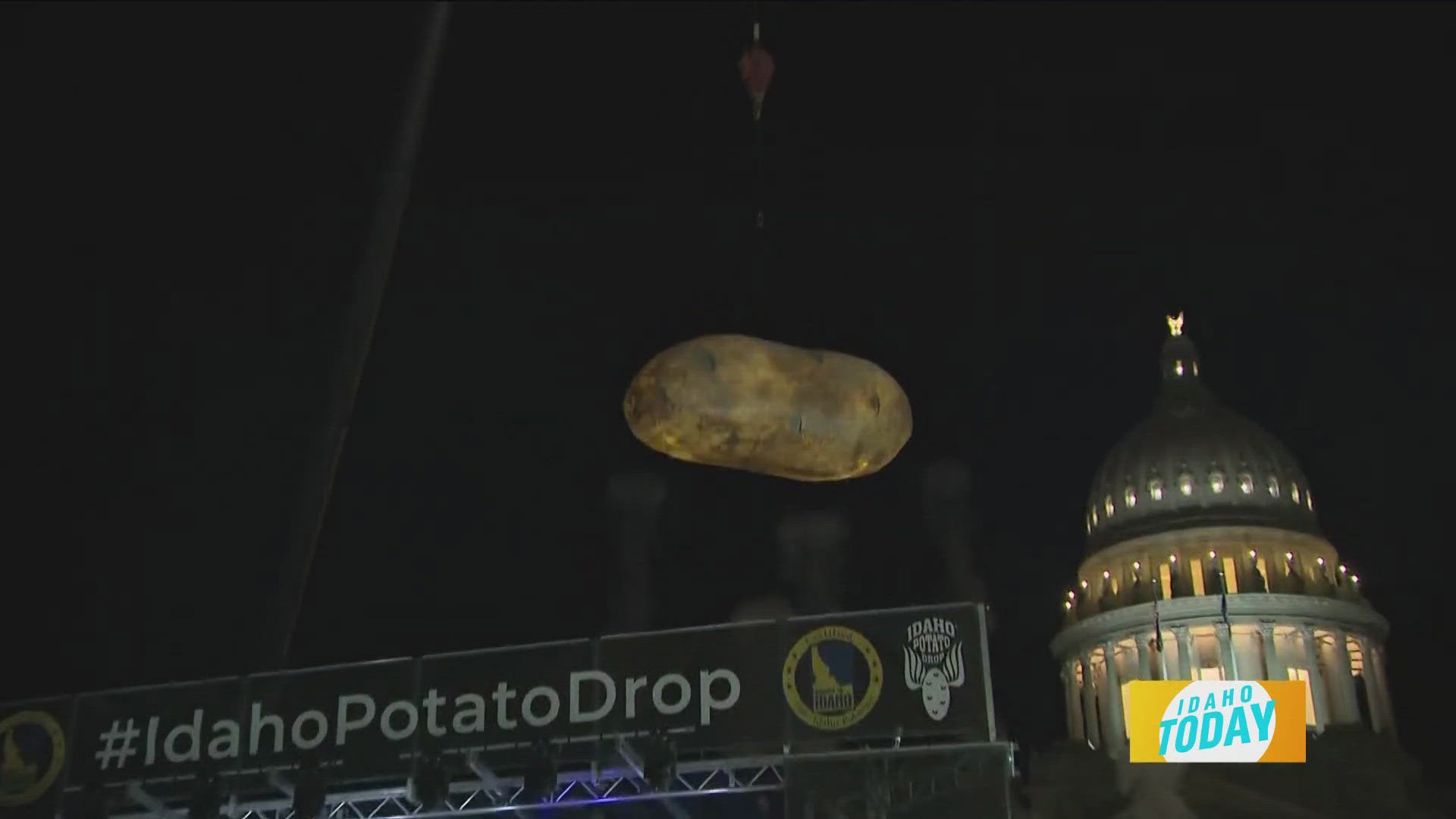 The "GlowTato" will make its usual spectacular entrance to the 12 Annual Idaho Potato Drop  