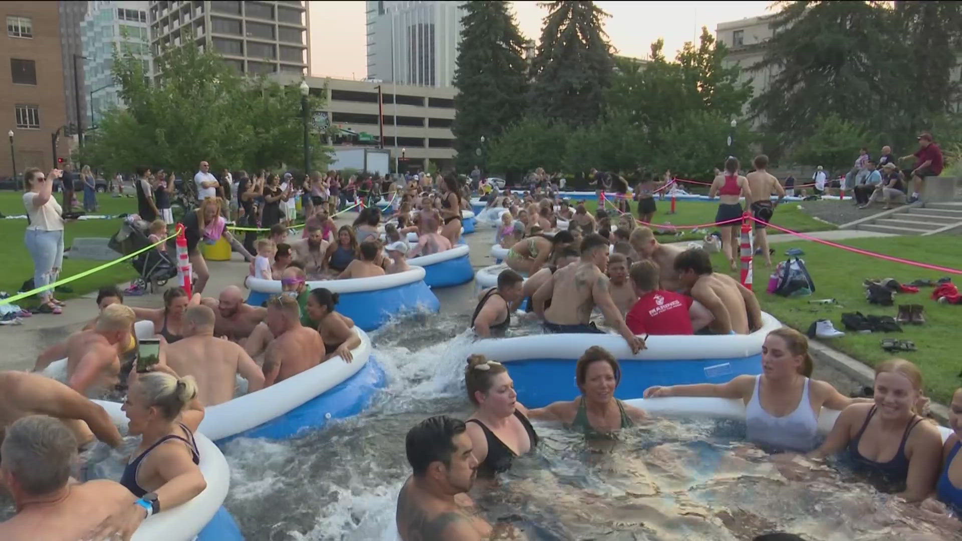 The first Pledge for the Plunge raised thousands of dollars for pediatric cancer research.