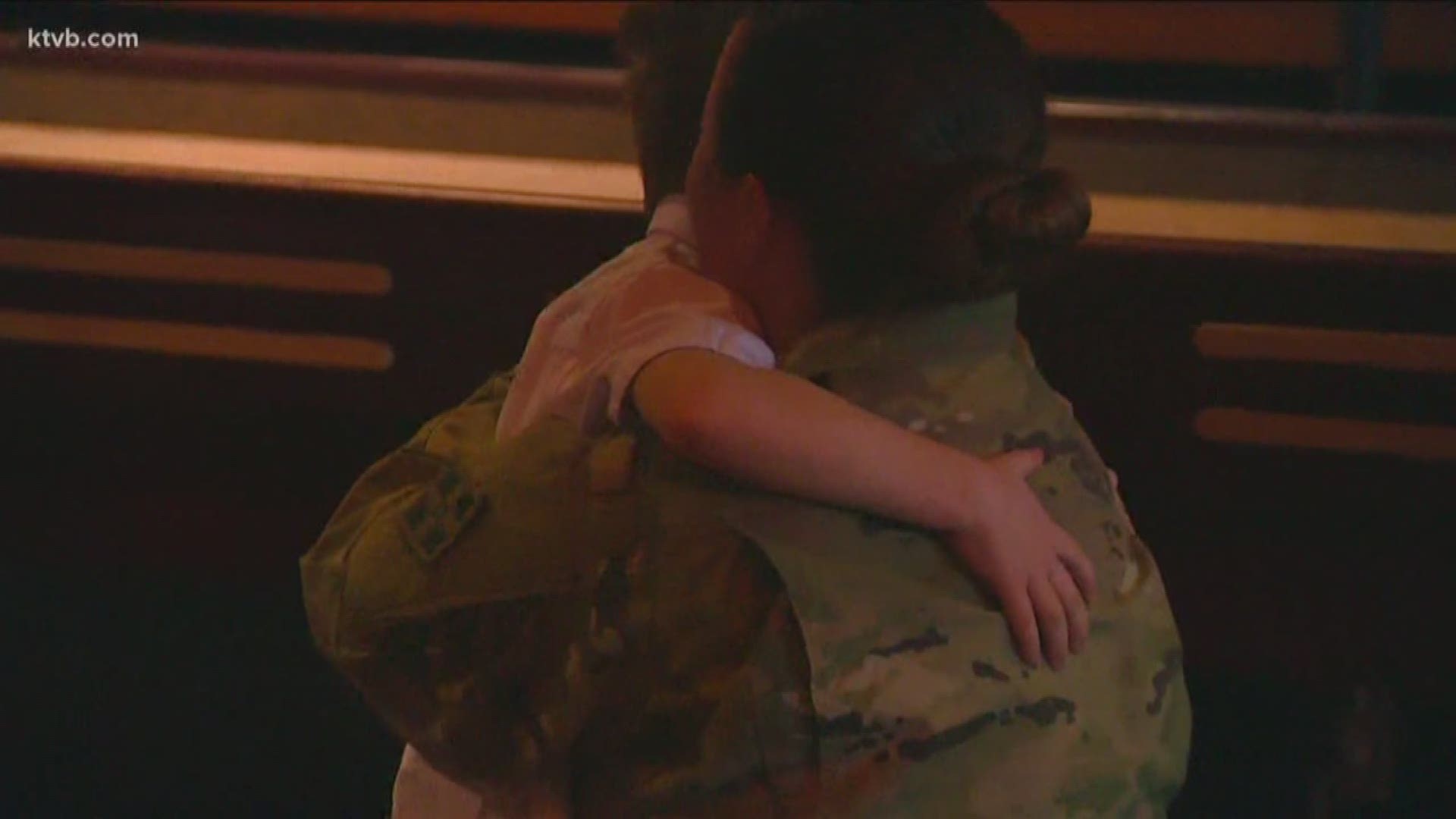 U.S. Army Chief Warrant Officer Amy Jacobs didn't expect to be home for Thanksgiving, but made sure to surprise her son when she made it home early.
