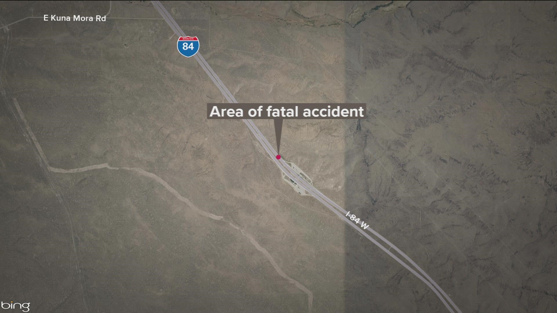 A Washington man died after he was hit by a Subaru Tuesday morning on westbound Interstate 84 in Ada County, according to Idaho State Police.