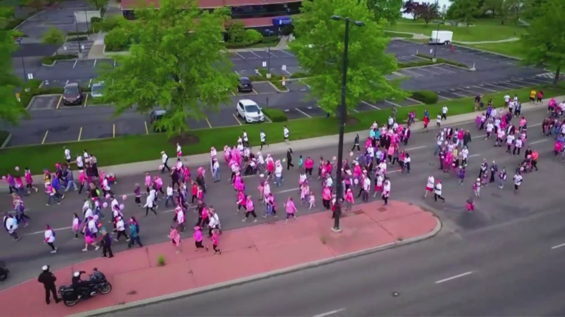 Sky7 took to sky Saturday morning to a bird's eye view of the Race for the Cure 2018 course