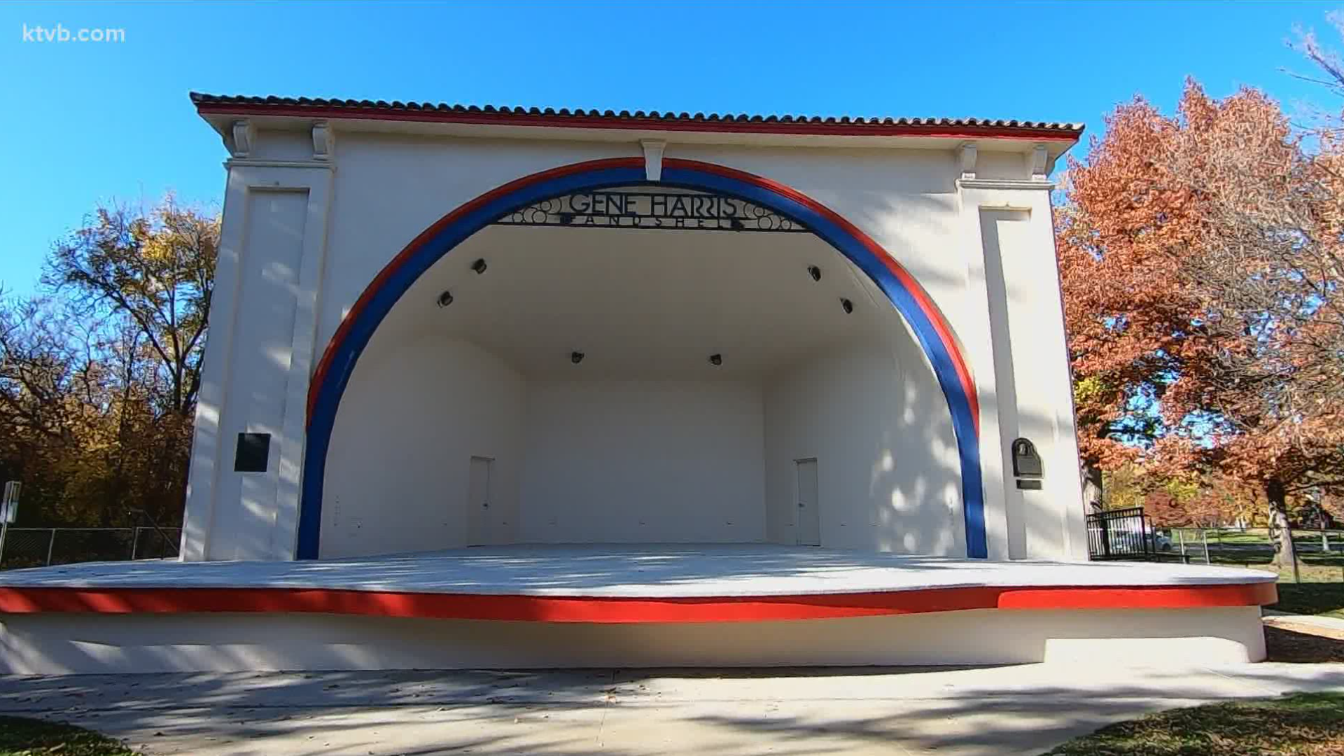 The bandshell in Julia Davis Park was severely damaged in a human-caused fire two-and-a-half years ago.