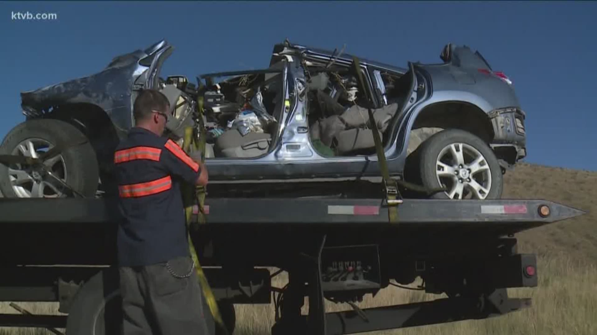 Idaho State Police say two people died and another person was seriously injured in a two-vehicle crash on Highway 21, near Hilltop Station. An Idaho State Police trooper confirmed the two deaths to KTVB crews at the scene.