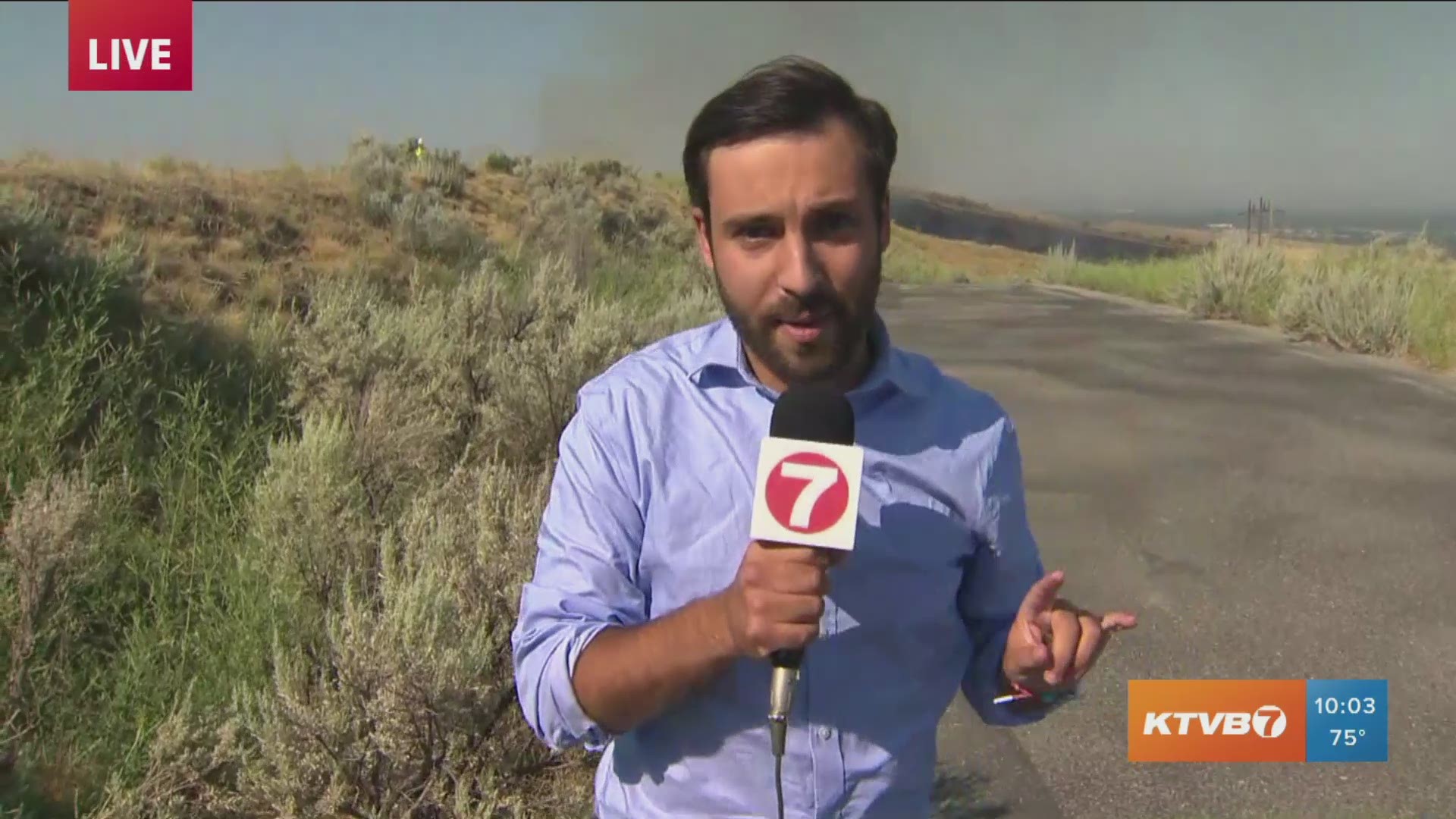 An update from Joe Parris on a grass fire burning in the foothills.