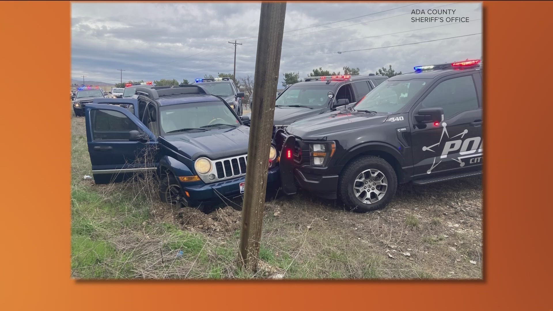 Ada County Sheriff's Office said the chase started in Boise County north of Horseshoe Bend, continued into Ada County on SH55, and ended in Eagle.