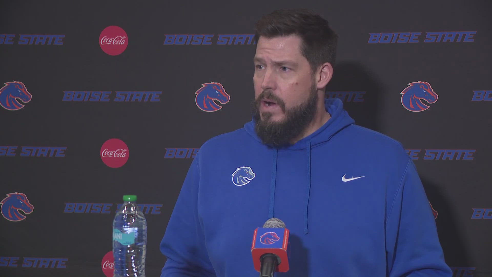 Boise State's defensive coordinator Erik Chinander answers questions from the media about the defense's performance against San Jose State ahead of Wyoming.