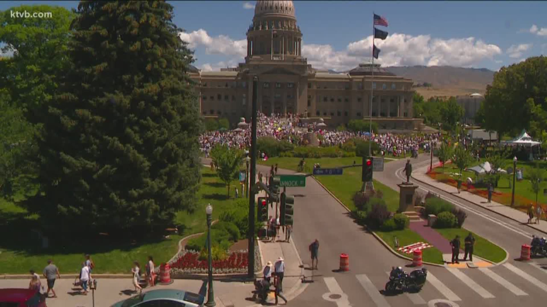 Thousands rallied at the Idaho Statehouse Saturday.