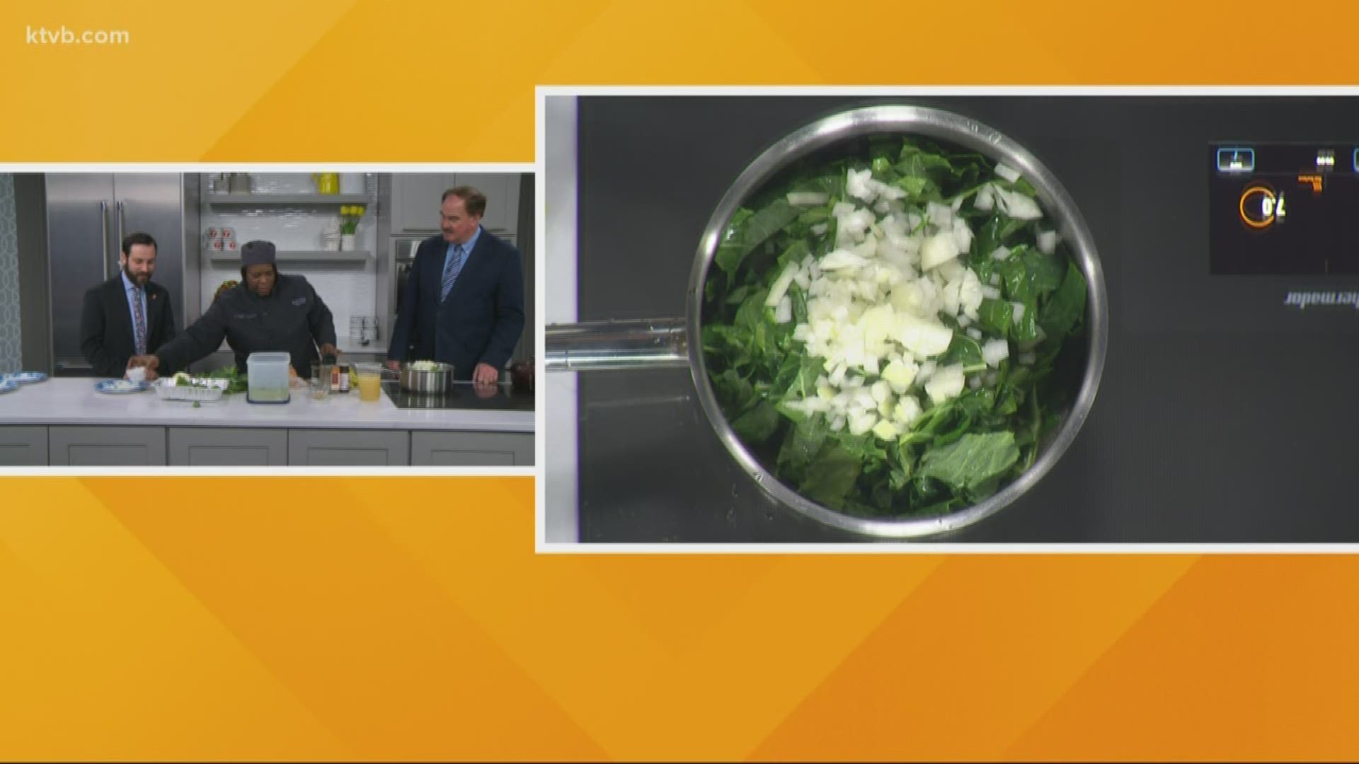 Chef Yvonne Anderson shows how to prepare a healthy vegetable dish.