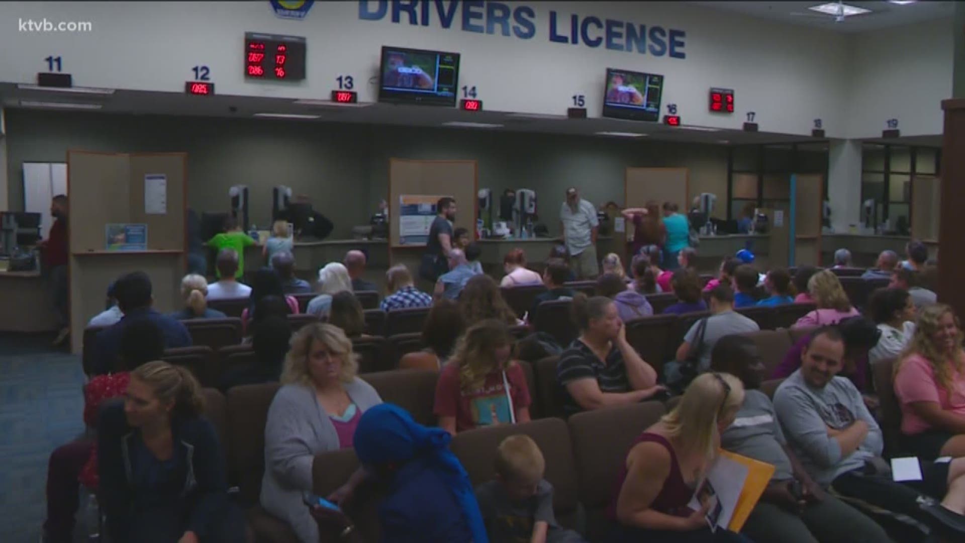 Some people had to endure long waits at the DMV in Ada County today.