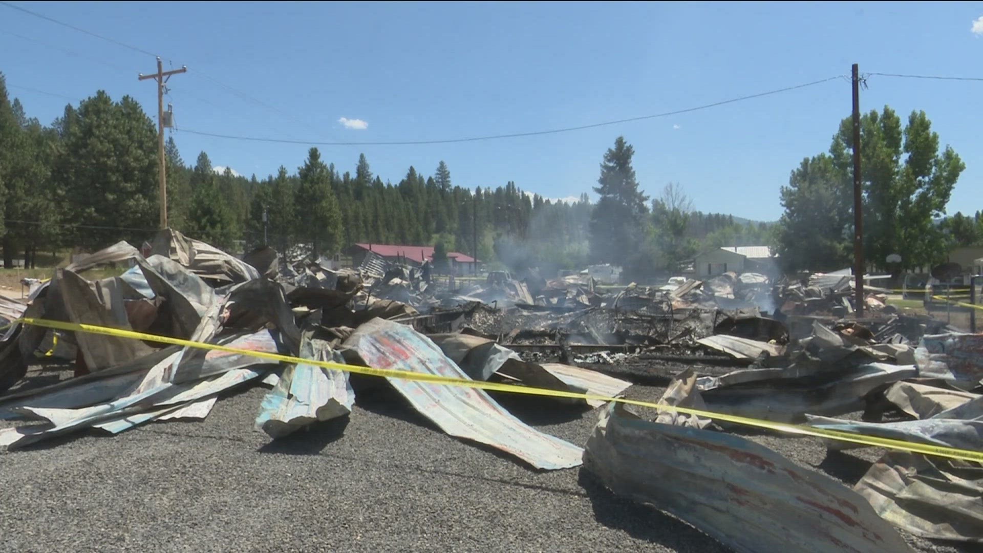 Five people lived at the complex, which included apartments, mobile homes and offices.