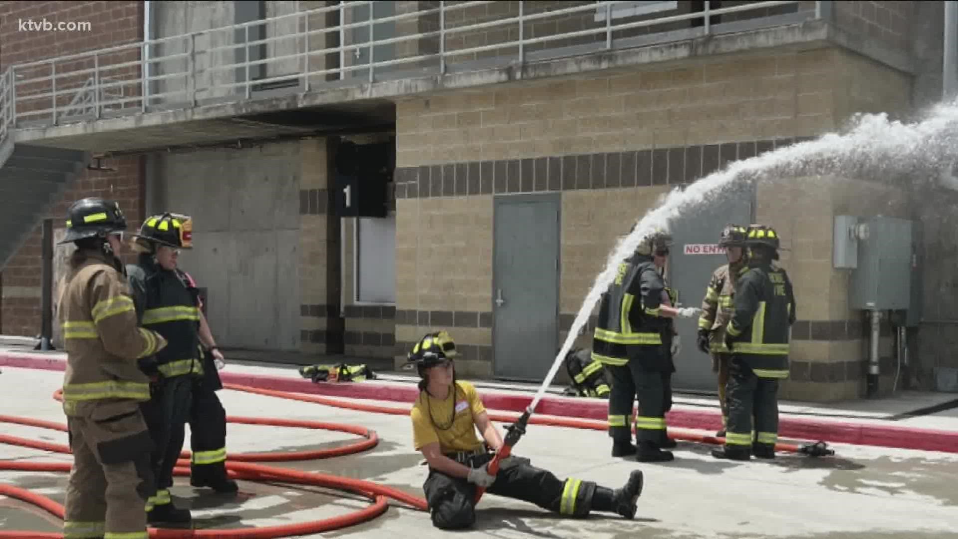 The Boise Fire Department and Ada County Paramedics hosted the all-women boot camp to provide a first-hand look into a fire service career.