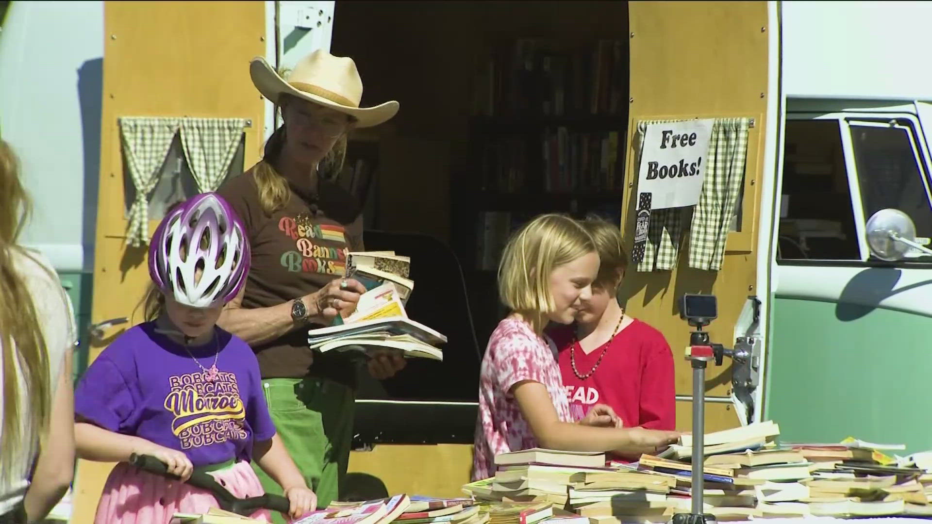 The VW had its biggest turnout ever, giving away around 700 books on Sunday. Email vwbookmobile@gmail.com or visit @vwbookmobile on Instagram to donate.