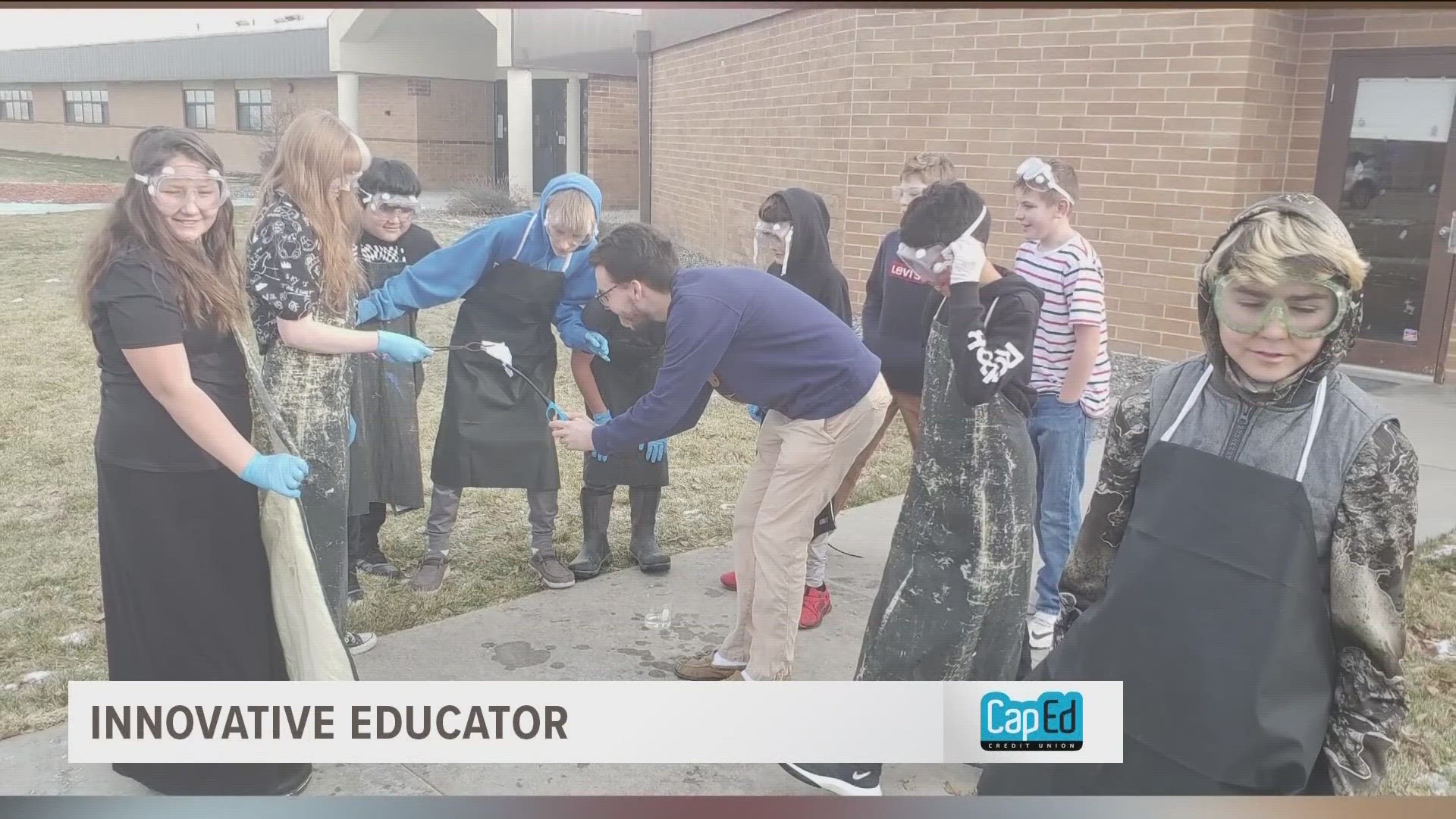 Middle school science teacher, Nick Forbes, is recognized as an innovative educator for his efforts in the classroom.