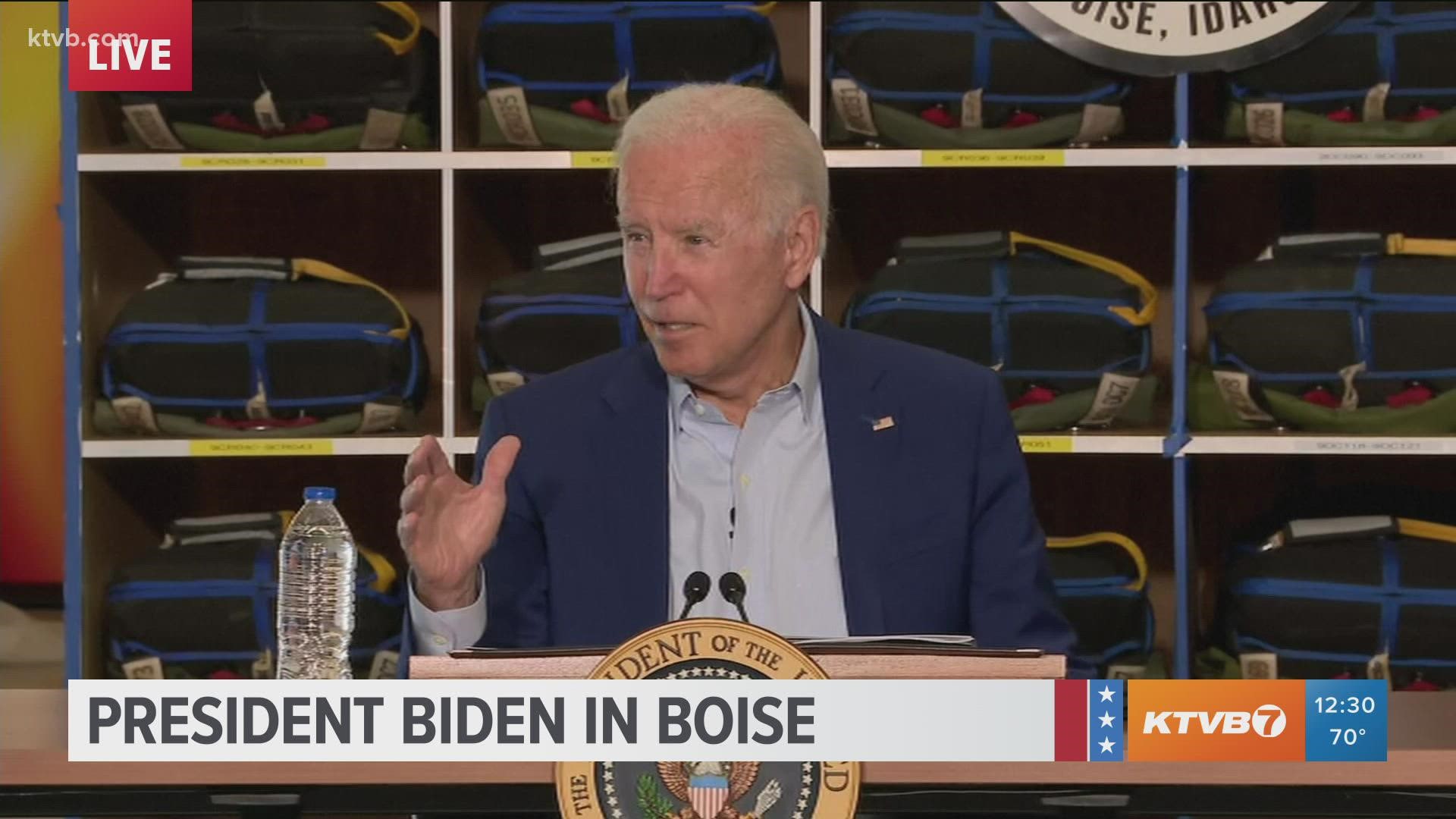 Biden explained that his deceased wife and he wanted to move to Idaho.