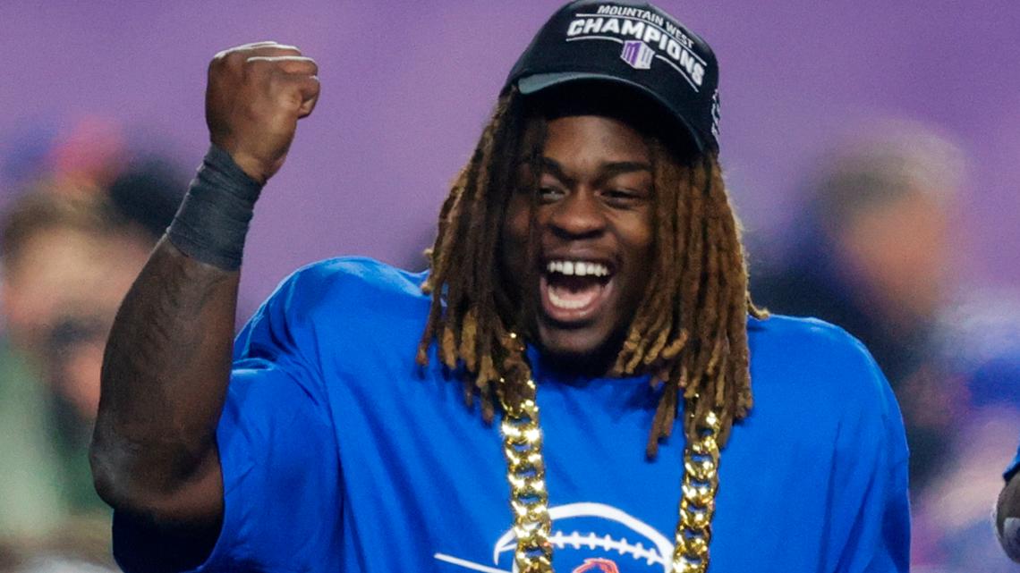 Ashton Jeanty returns to The Blue. This time, it's behind the wheel of a monster truck