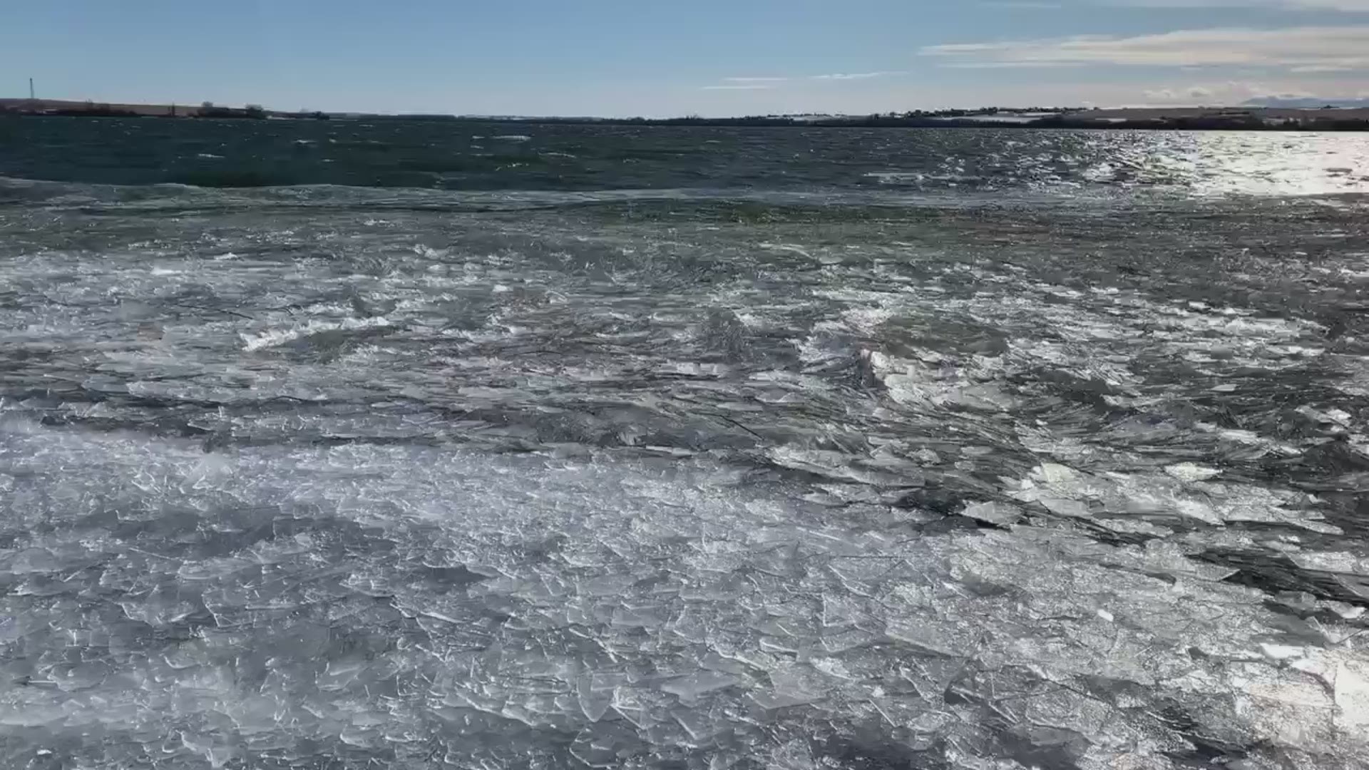 Wind gusts on Jan. 15 apparently created rolling ice shards on Lake Lowell in the Deer Flat National Wildlife Refuge in Nampa, according to Jean Reed.
