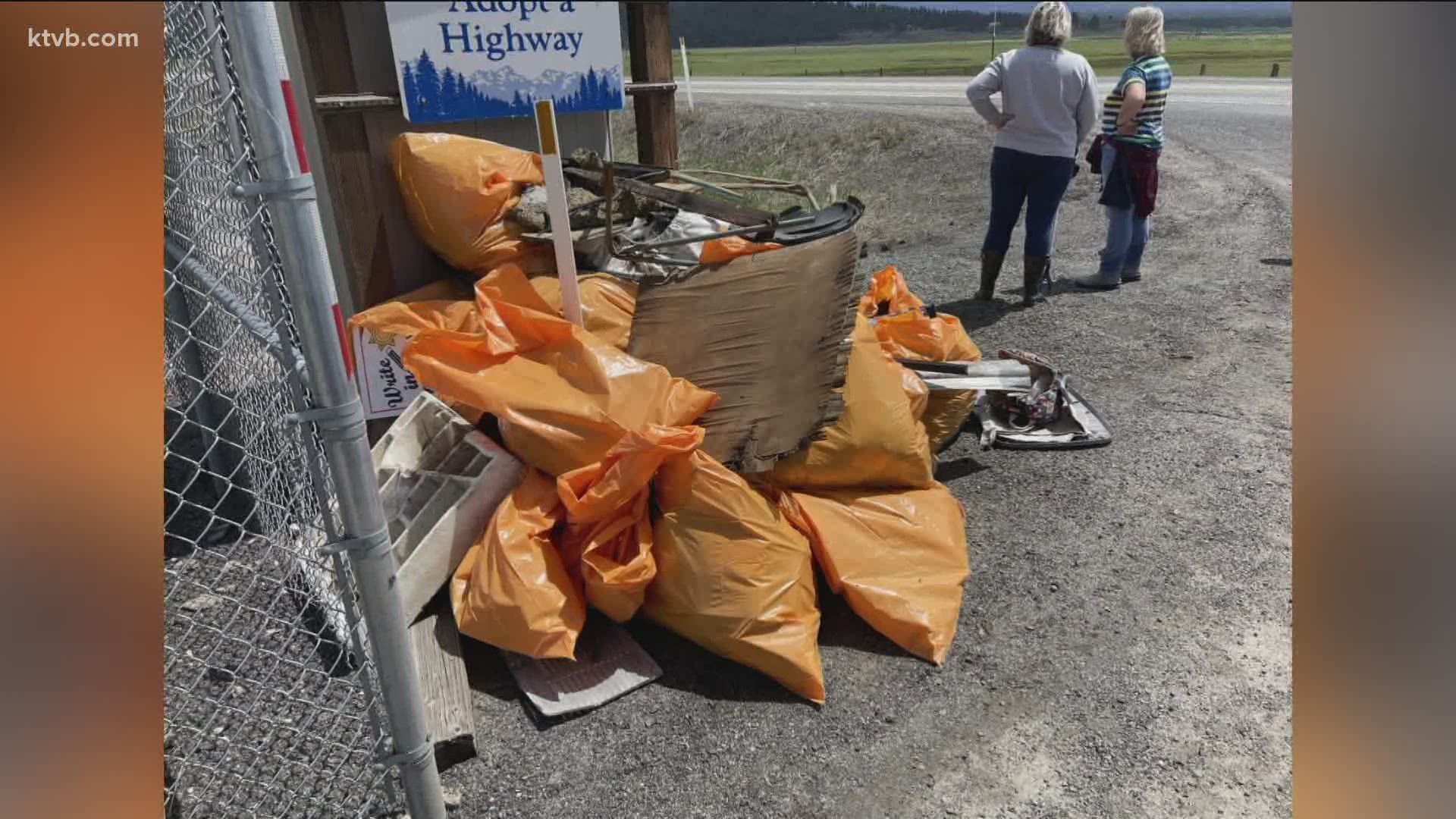 One Boise couple has picked up trash in Cascade twice in one year, gathering as much as 26 garbage bags worth of trash in a one-mile stretch.