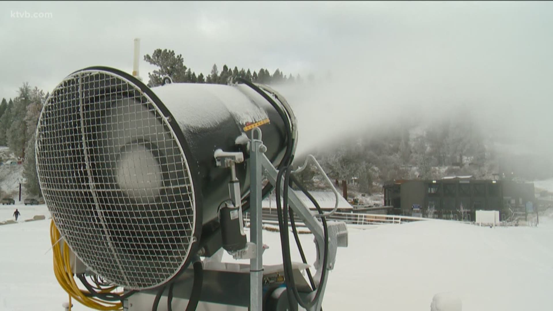 The resort's new snowmaking system is being relied on heavily right now.