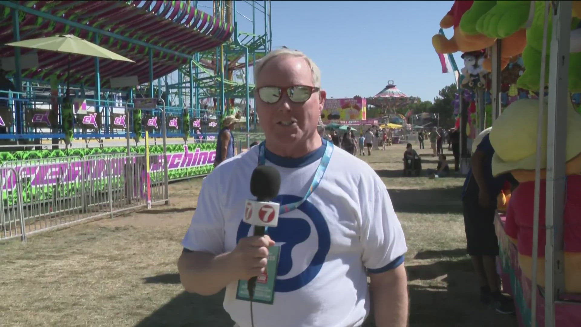 Rick Lantz checks out the rides.