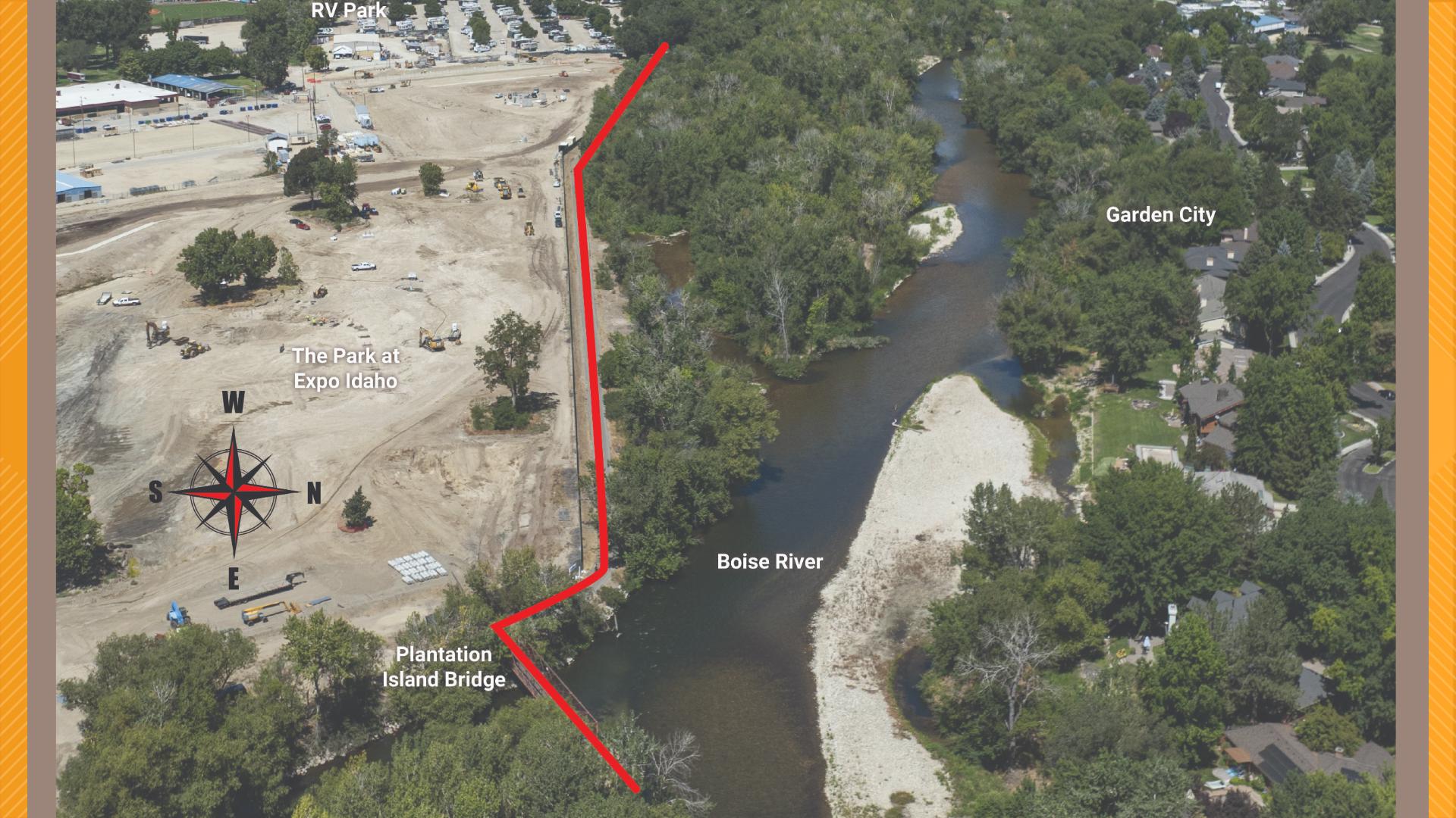 Ada County announced Monday that a portion of the Boise Greenbelt will be closed as construction crews work around Expo Idaho.