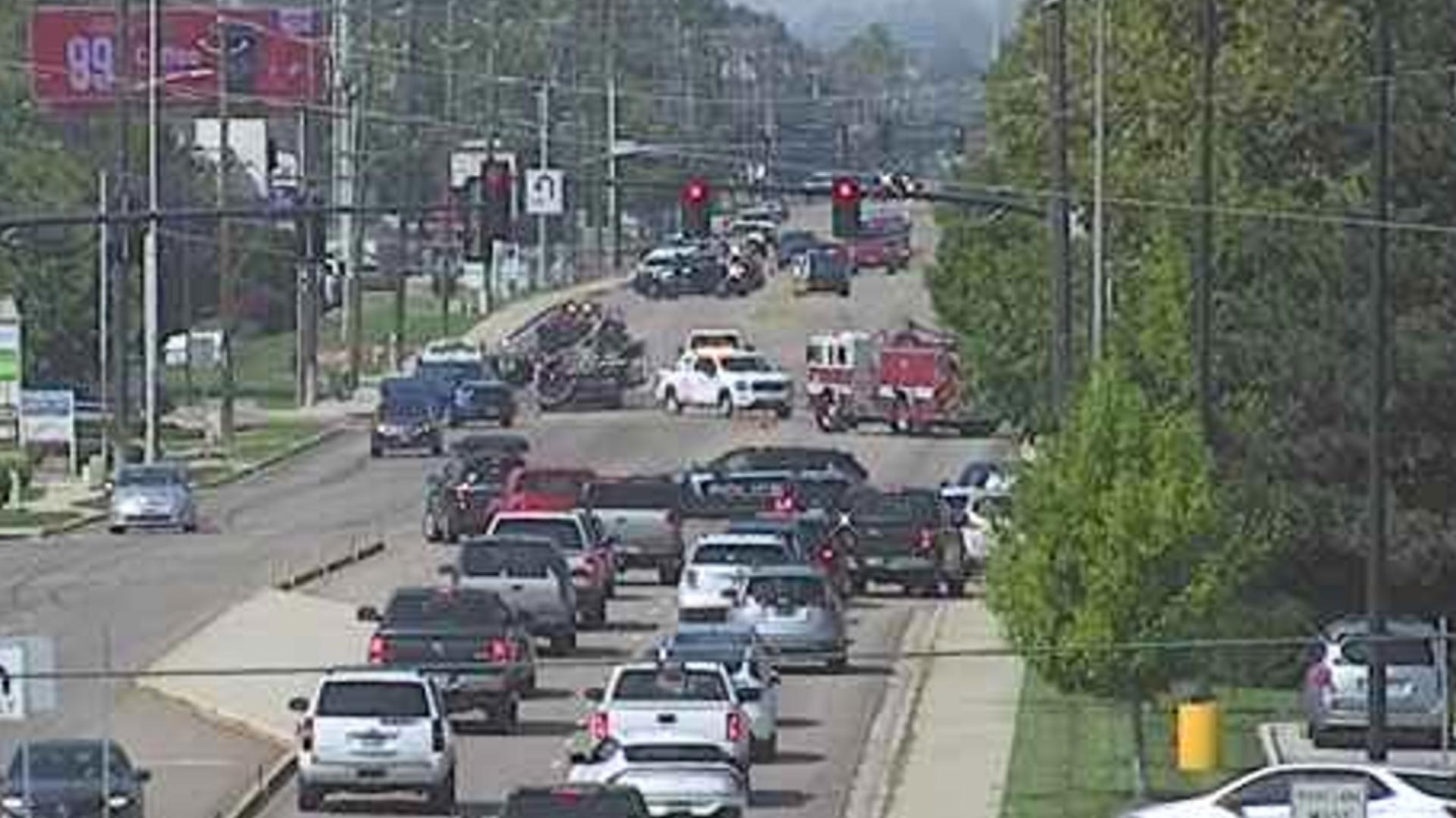Drivers are asked to avoid the area while crews work the scene. 