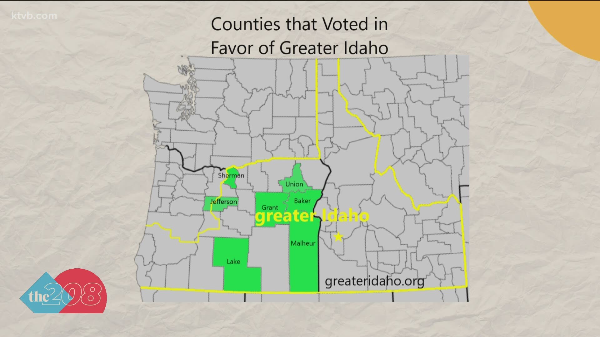 The Oregonian/OregonLive reports Baker, Grant, Lake, Malheur and Sherman counties joined Union and Jefferson with the Tuesday vote.