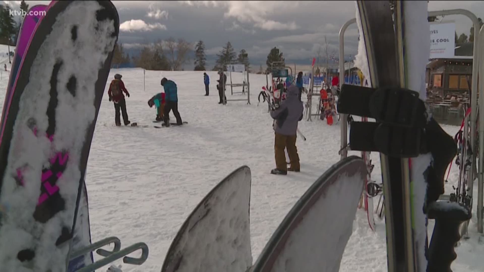 Skiers and boarders are taking advantage of all the new powder on the slopes.