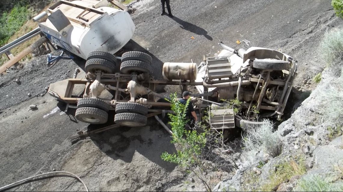 Driver badly hurt in water truck crash