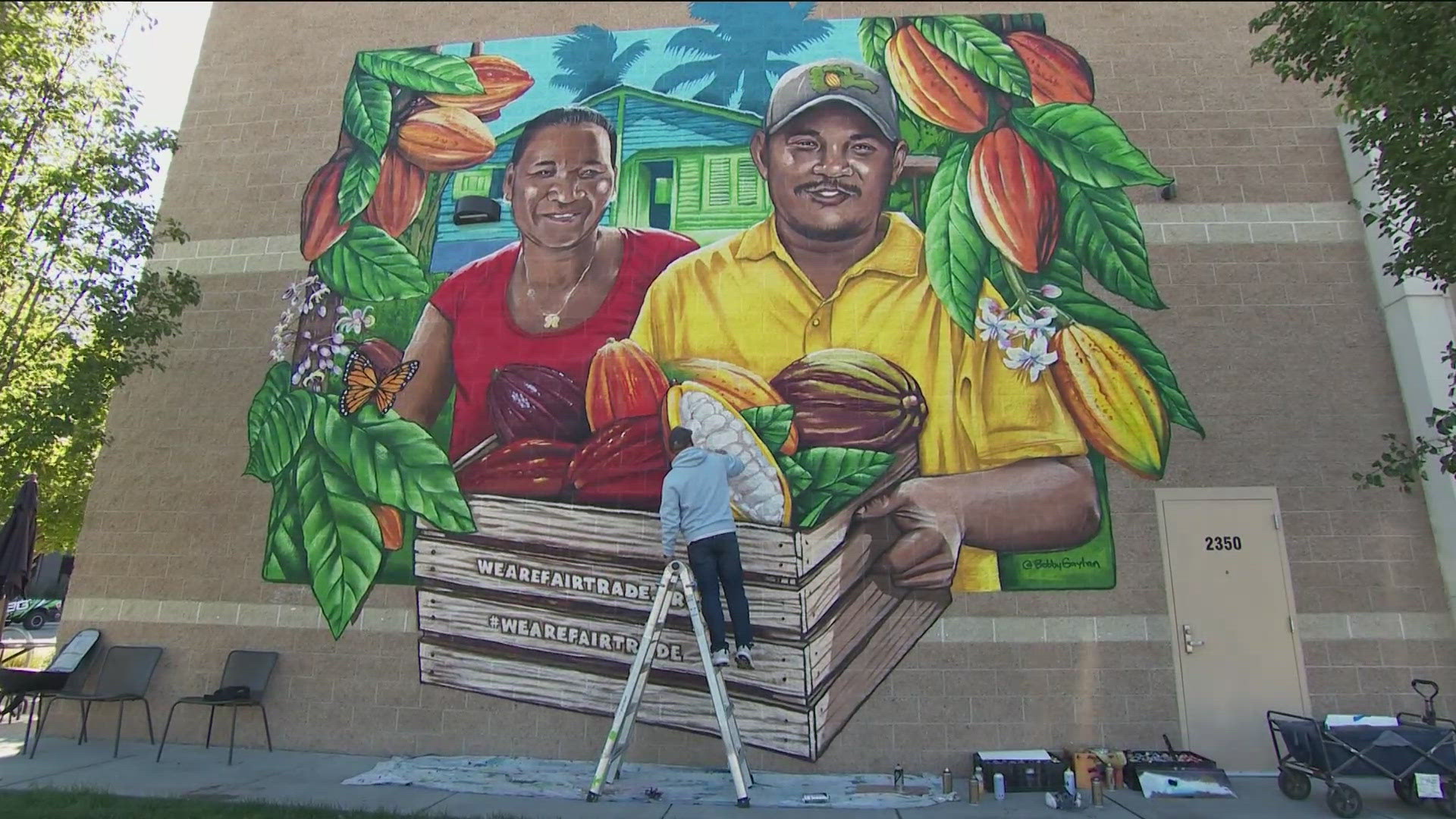 The Boise Co-op in Meridian has a new mural that was funded by Fair Trade America and painted by local artist Bobby Gaytan.