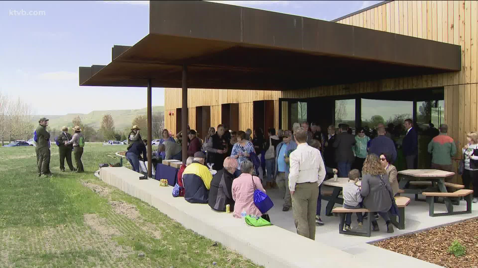 Gov. Brad Little was joined by state and local government officials in unveiling the new visitors center at Thousand Springs State Park later today.