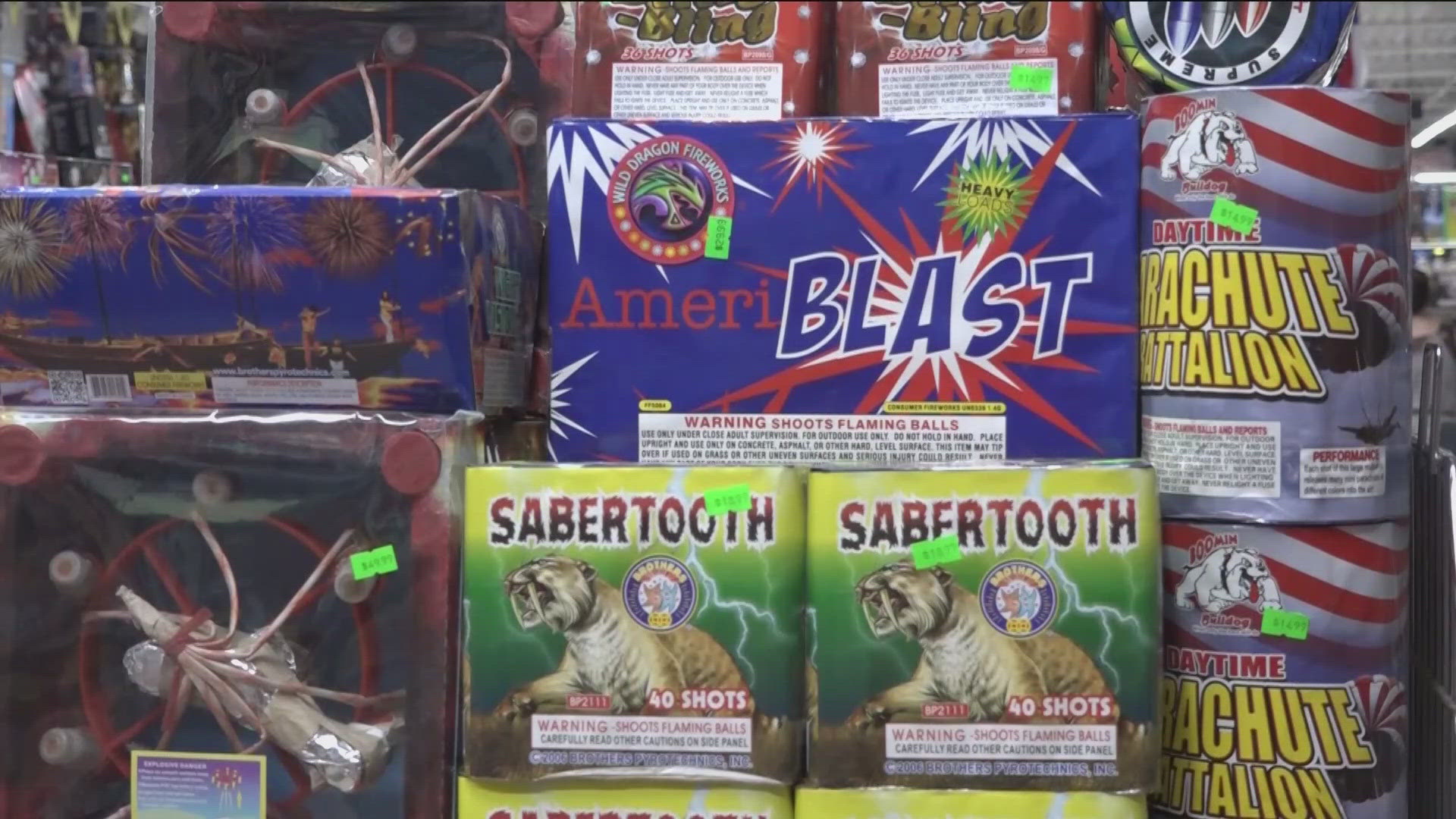 Idaho law allows the purchase of aerial fireworks, but lighting them off is illegal. But law enforcement doesn't enforce the law.