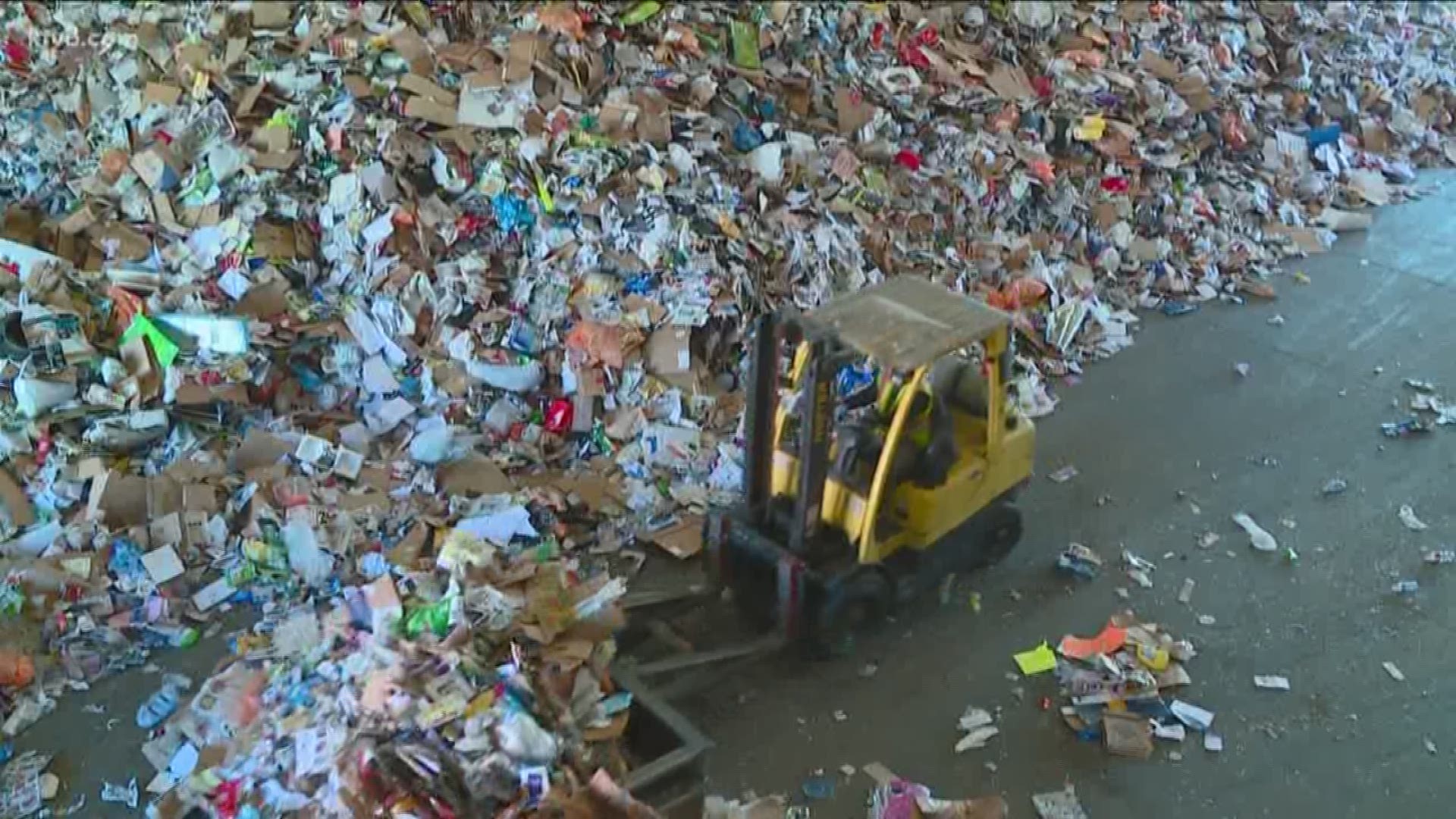 Every day, 150 tons of recyclable trash is picked up in Boise and dumped onto the floor of a recycling facility to be sorted by hand.