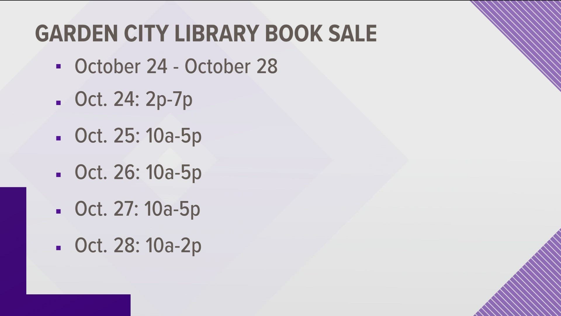 Garden City Library hosts book sale