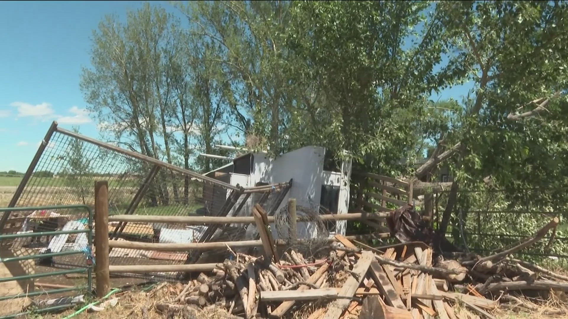 The National Weather Service said the microburst was created by a supercell thunderstorm. The most significant damage was west of Parma.