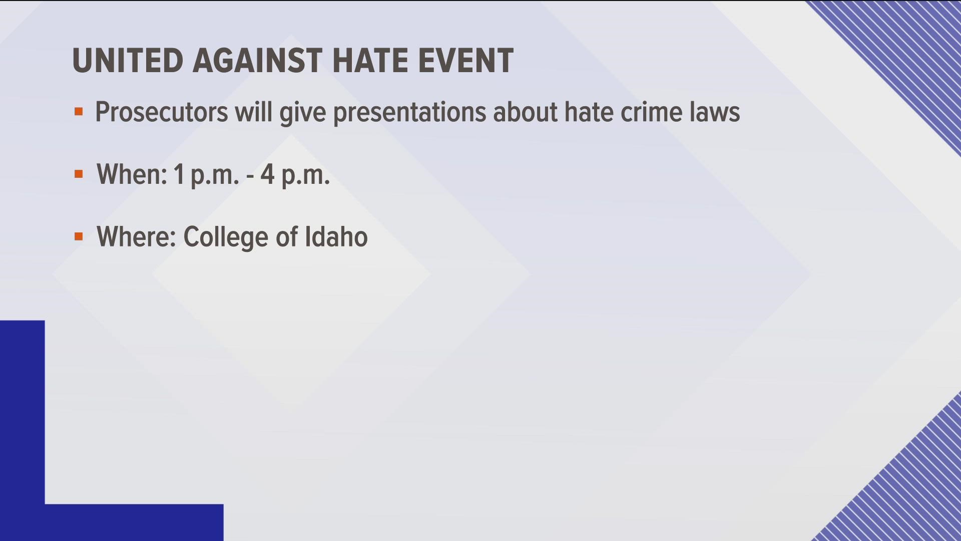 College of Idaho hosts event to combat hate crimes.