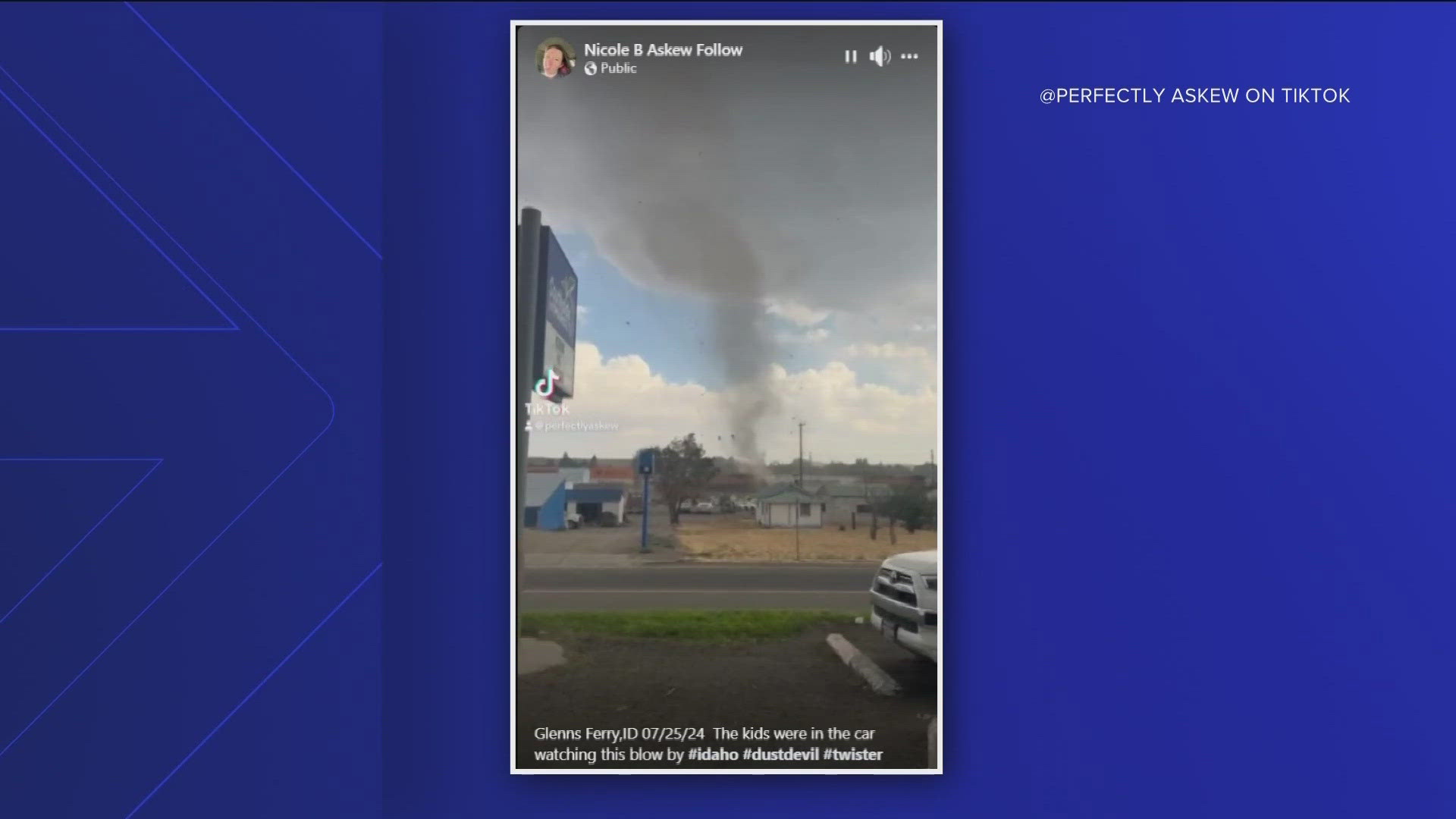 Viewer video sent to KTVB helps NWS confirm landspout tornado - an official report expected Sunday.