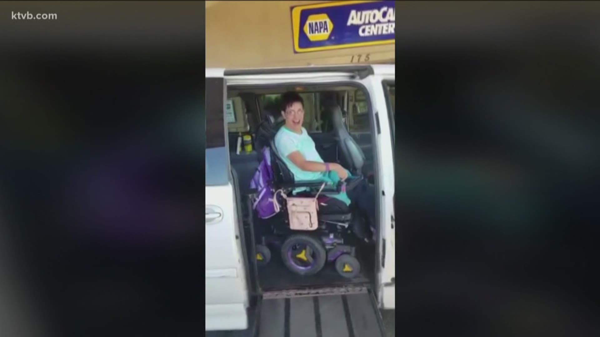 A Boise woman found herself in quite a bind when her specially-adapted van broke down. Kristyn Herbert has cerebral palsy and uses a power chair. She depends on her support staff to drive her around so she can take on her busy life. The van stopped running earlier this summer.