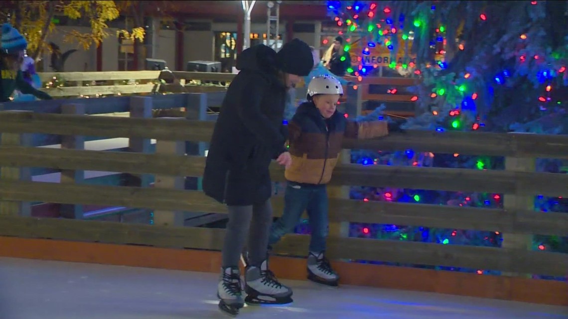 Glide on Grove skating rink opens for the holiday season