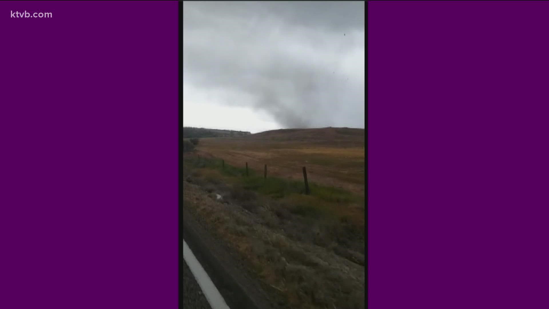 An employee with the National Weather Service spotted the tornado approaching Idaho State Highway 78 on Friday, about a mile northwest of Givens Hot Springs.