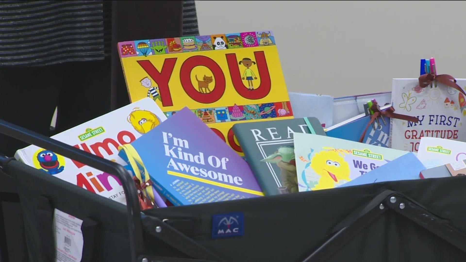 The bookshelf is made possible through St. Luke's and My Special Aflac Duck partnership. Clinicians treating children with chronic illness will use the books.