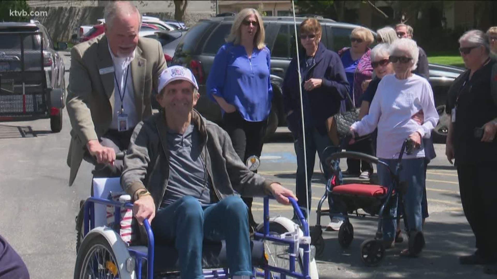 The Blessing Bike brought smiles to the veterans.