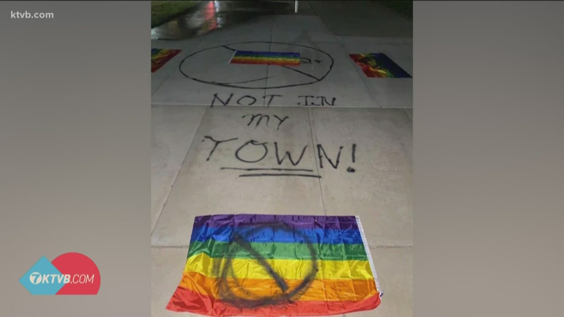 Caldwell Police are investigating the flag vandalism as a hate crime.