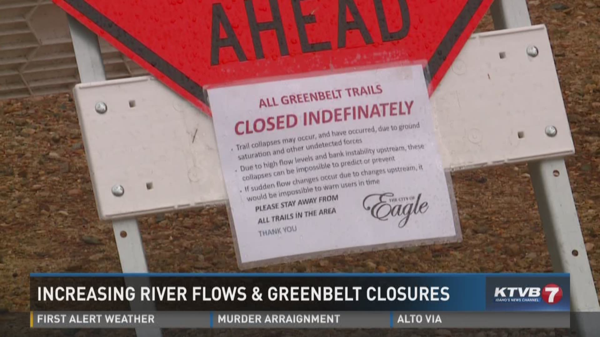 Increasing river flows and Greenbelt closures.